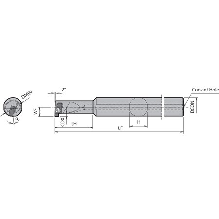 Internal Grooving Holder Kyocera SIGEL 2020EEH Internal Grooving Holder Kyocera SIGEL 2020EEH