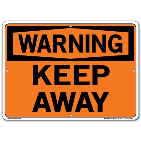 Vestil Aluminum Sign, 10-1/2" Height, 14-1/2" Width, Aluminum, Rectangle, English SI-W-02-C-AL-040
