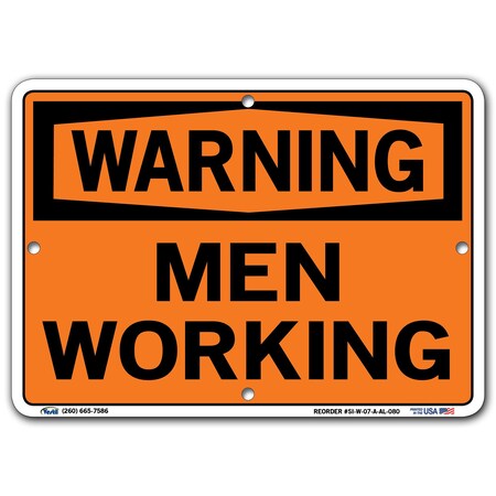 Vestil Sign-Warning-07 10.5X7.5 Aluminum .080, SI-W-07-A-AL-080 SI-W-07-A-AL-080