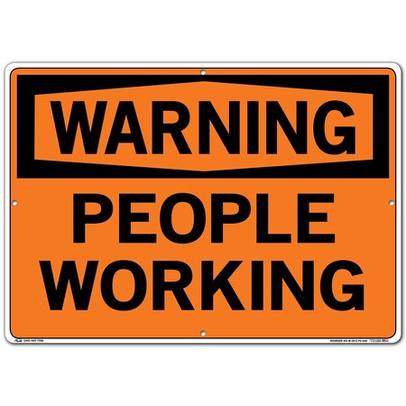 Vestil Sign-Warning09 20.5X14.5 Polystyrene.040, SI-W-09-E-PS-040 SI-W-09-E-PS-040