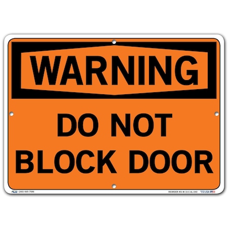 Vestil Aluminum Sign, 10-1/2" Height, 14-1/2" Width, Aluminum, Rectangle, English SI-W-10-C-AL-040