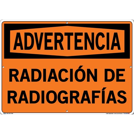 Vestil Polystyrene Sign, 14-1/2" Height, 20-1/2" Width, Polystyrene, Rectangle, Spanish SI-W-15-E-PS-040-S