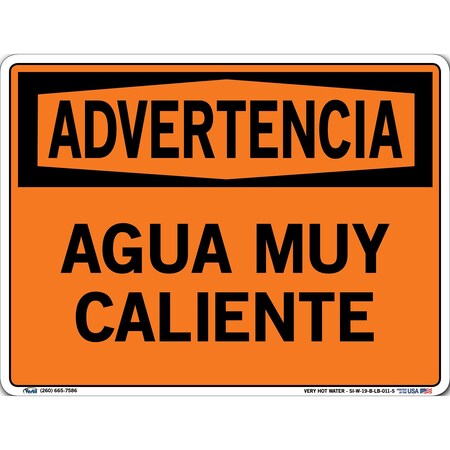 Vestil Vinyl Label Sign, 9-1/2" Height, 12-1/2" Width, Vinyl Label, Rectangle, Spanish SI-W-19-B-LB-011-S