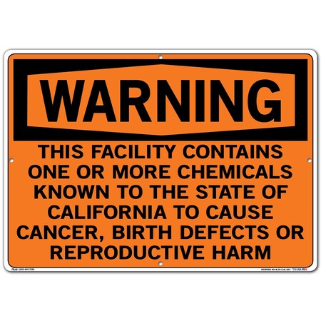 Vestil Aluminum Sign, 14-1/2" H, 20-1/2" W, Rectangle, English, SI-W-25-E-AL-063 SI-W-25-E-AL-063