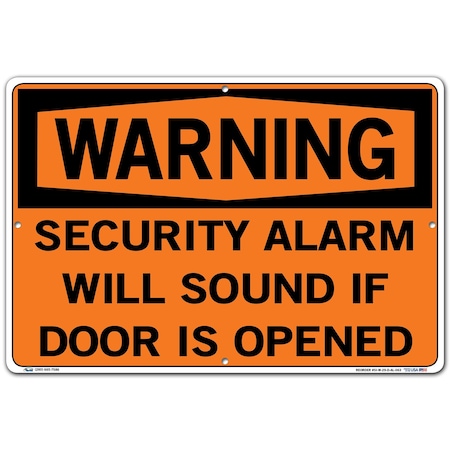 Vestil Aluminum Sign, 12-1/2" Height, 18-1/2" Width, Aluminum, Rectangle, English SI-W-29-D-AL-063