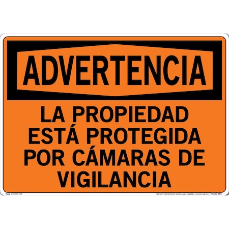 Vestil Vinyl Label Sign, 14-1/2" Height, 20-1/2" Width, Vinyl Label, Rectangle, Spanish SI-W-30-E-LB-011-S