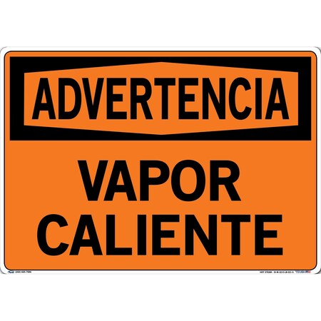 Vestil Vinyl Label Sign, 14-1/2" Height, 20-1/2" Width, Vinyl Label, Rectangle, Spanish SI-W-32-E-LB-011-S