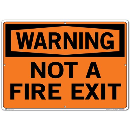 Vestil Aluminum Sign, 14-1/2" Height, 20-1/2" Width, Aluminum, Rectangle, English SI-W-36-E-AL-080