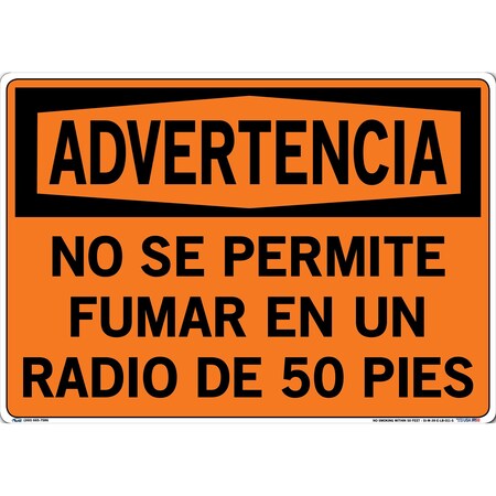 Vestil Vinyl Label Sign, 14-1/2" Height, 20-1/2" Width, Vinyl Label, Rectangle, Spanish SI-W-39-E-LB-011-S