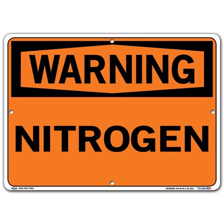 Vestil Aluminum Sign, 10-1/2" H, 14-1/2" W, Rectangle, English, SI-W-41-C-AL-063 SI-W-41-C-AL-063