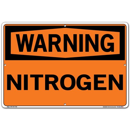Vestil Aluminum Sign, 12-1/2" H, 18-1/2" W, Rectangle, English, SI-W-41-D-AL-063 SI-W-41-D-AL-063