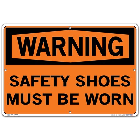 Vestil Aluminum Sign, 12-1/2" Height, 18-1/2" Width, Aluminum, Rectangle, English SI-W-42-D-AL-040