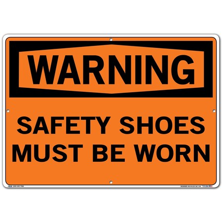 Vestil Aluminum Composite Sign, 14-1/2" Height, 20-1/2" Width, Aluminum Composite, Rectangle, English SI-W-42-E-AC-130