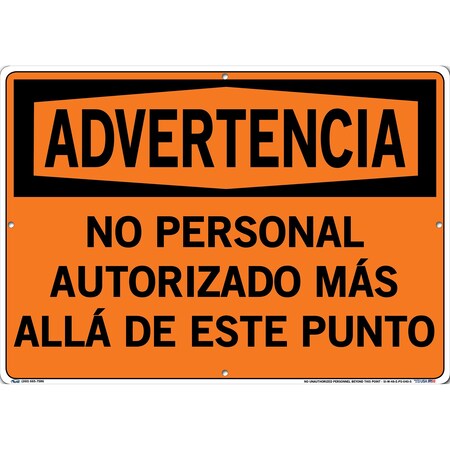 Vestil Polystyrene Sign, 14-1/2" Height, 20-1/2" Width, Polystyrene, Rectangle, Spanish SI-W-48-E-PS-040-S