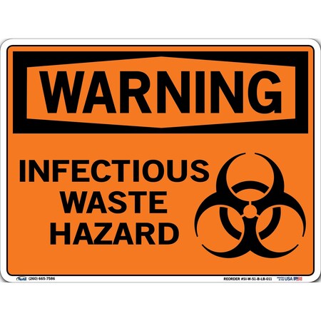 Vestil Vinyl Label Sign, 9-1/2" H, 12-1/2" W, Vinyl Label, Rectangle, English, SI-W-51-B-LB-011 SI-W-51-B-LB-011
