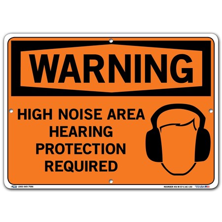Vestil Aluminum Composite Sign, 10-1/2" Height, 14-1/2" Width, Aluminum Composite, Rectangle, English SI-W-57-C-AC-130