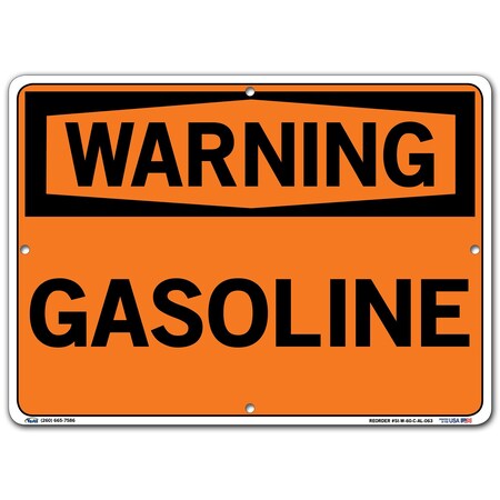 Vestil Aluminum Sign, 10-1/2" H, 14-1/2" W, Rectangle, English, SI-W-60-C-AL-063 SI-W-60-C-AL-063