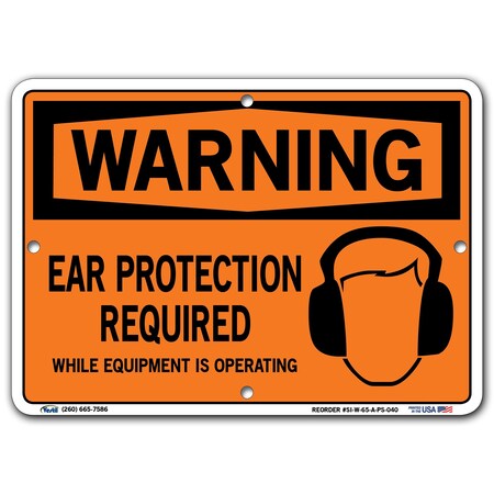 Vestil Polystyrene Sign, 7-1/2" Height, 10-1/2" Width, Polystyrene, Rectangle, English SI-W-65-A-PS-040