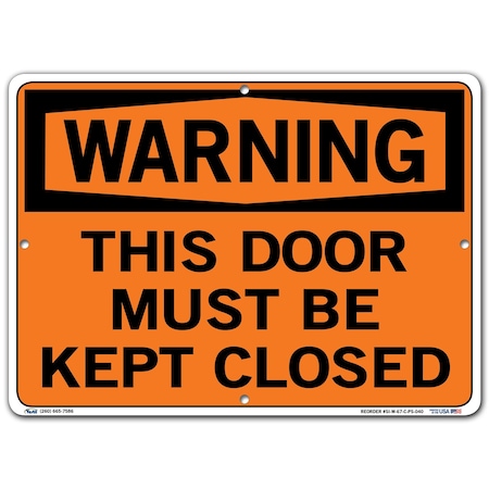 Vestil Polystyrene Sign, 10-1/2" Height, 14-1/2" Width, Polystyrene, Rectangle, English SI-W-67-C-PS-040