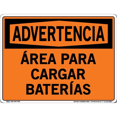 Vestil Vinyl Label Sign, 9-1/2" Height, 12-1/2" Width, Vinyl Label, Rectangle, Spanish SI-W-68-B-LB-011-S