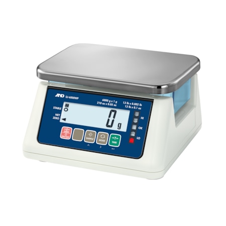 A&D Weighing Washdown Bench Scale, 13X0.0005lb SJ-6000WP