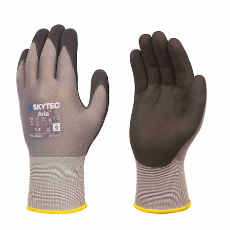 Globus Foam Nitrile, Grey/Black, S 1 PR SKY491