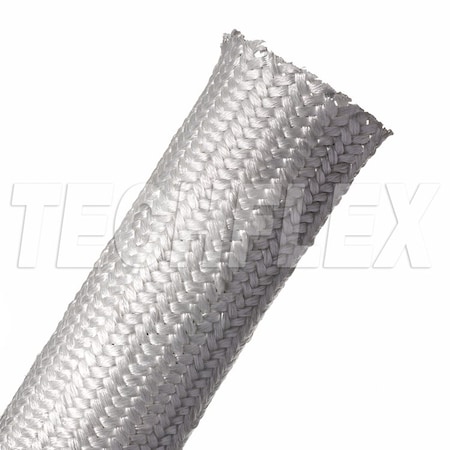 Techflex Braided Cable Sleeve, 4 in Inside Dia., 4-1/2 in Max Bundle Dia., 25 ft, Natural SLN4.00NT