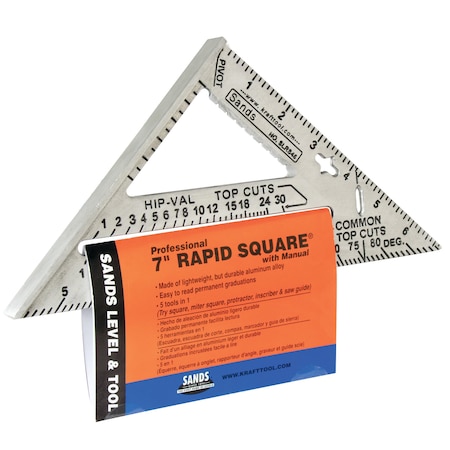 Sands Level & Tool Co Rapid Square w/Manual, 7 SLRS45