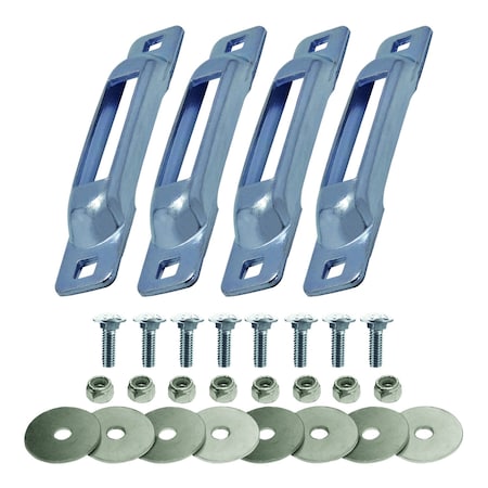 Snap-Loc E Track Single Strap Anchor, 4 Pack, Zinc SLSZ4FC