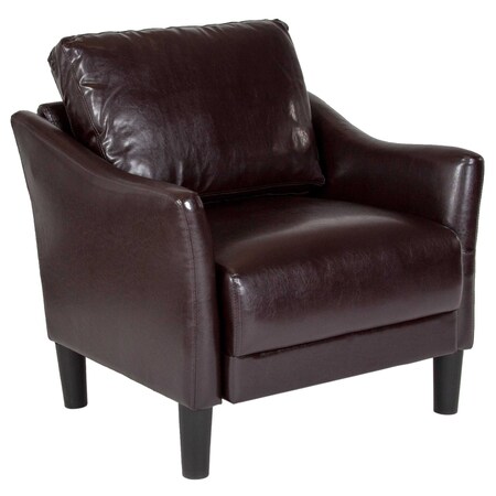 Flash Furniture Asti Upholstered Chair, Brown Leather SL-SF915-1-BRN-GG