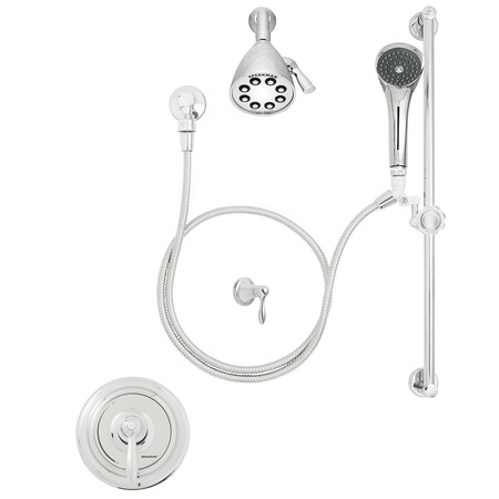 Speakman Commercial Shower Combination, Manual, 4, Polished Chrome SM-5060-2