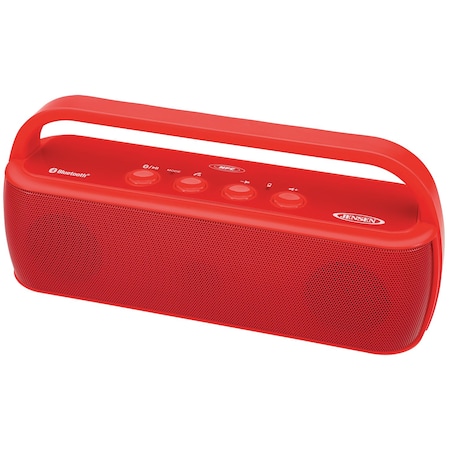 Jensen Bluetooth Wireless Stereo Speaker, Red SMPS-627-R