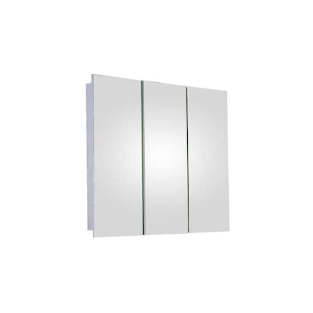 Ketcham 30" x 30" Surface Mounted Polished Edge Tri-View Medicine Cabinet SM-3030PE