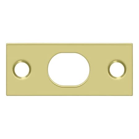 Deltana Strike Plate For Extension Flush Bolt Bright Brass SP12EFB3