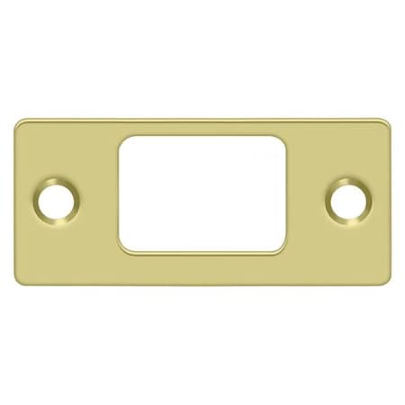 Deltana Strike Plate, Deadbolt, 2-3/4" X 1-1/4" Bright Brass SP2753U3