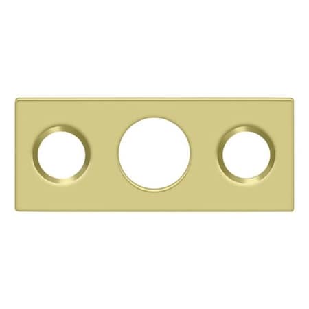 Deltana Strike Plate For 7" Flush Bolt Bright Brass SP7FBR3