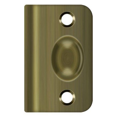 Deltana Strike Plate For Ball Catch And Roller Catch Antique Brass SPB349U5