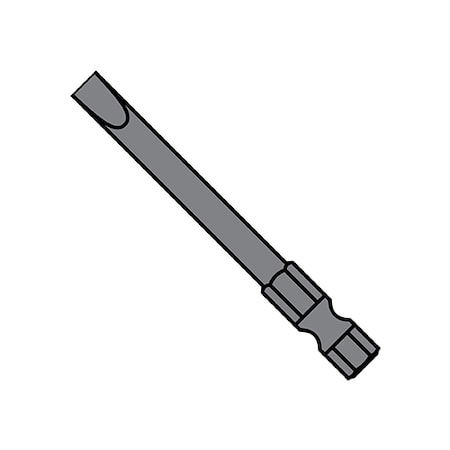 Zoro Select 3-4X1 15/16 SLOTTED POWER BIT PLAIN, PK60 27-462
