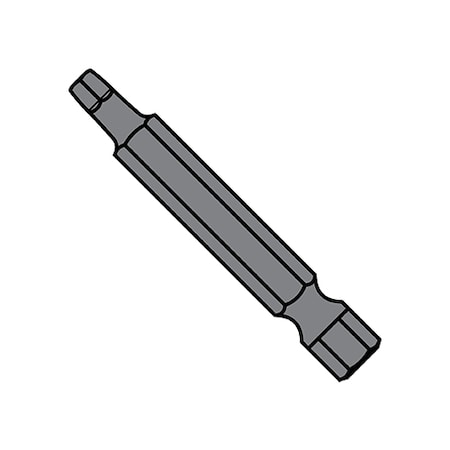 Zoro Select 2X1 15/16X1/4 SQUARE RECESS POWER BIT PLAIN, PK100 29-053