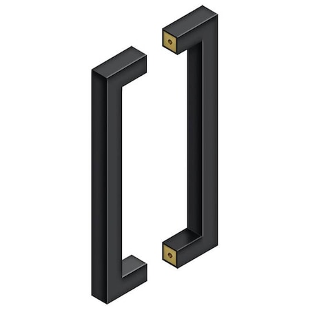 Deltana Back To Back Contemporary Pull Black 12" SSPBB1210U19