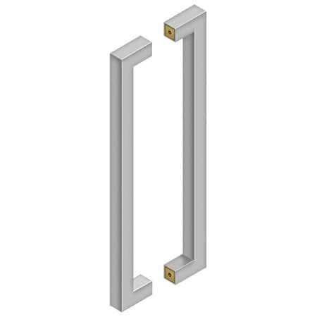 Deltana Back To Back Contemporary Pull Satin Stainless Steel 18" SSPBB1810U32D