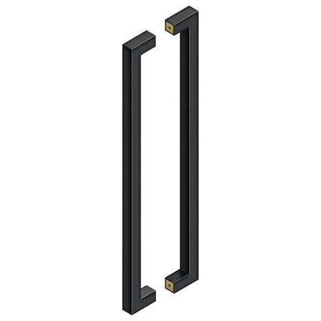 Deltana Back To Back Contemporary Pull Black 24" SSPBB2410U19