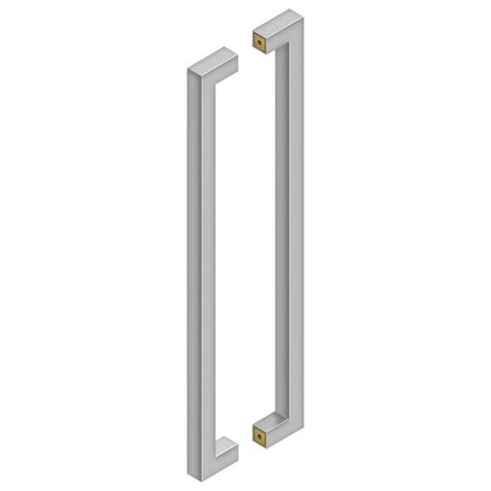 Deltana Back To Back Contemporary Pull Satin Stainless Steel 24" SSPBB2410U32D