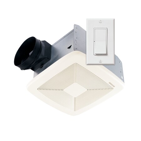 Broan-Nutone Ceiling SmartSense Fan w/ Control, 6" Ducting, 110 cfm, 6" Duct Dia., Energy Star® Certified SSQTXE110