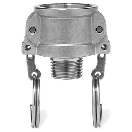 Usa Industrials Cam and Groove Fitting, 316SS, B, 1/2" Coupler x 1/2" Male NPT BULK-CGF-12