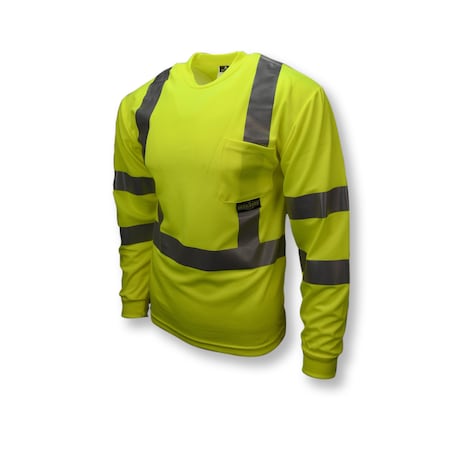 Radians Long Sleeve Shirt, Type R Class 3, Type R Class 3, Birdseye Mesh, Hi-Vis Green, S ST21-3PGS-S
