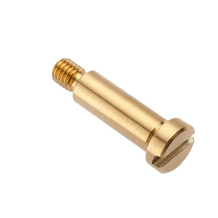 Ampg Shoulder Screw, 2A Thr Sz, 1/4 in Thr Lg, 3/8 in Shoulder Lg, Brass STR40614C06