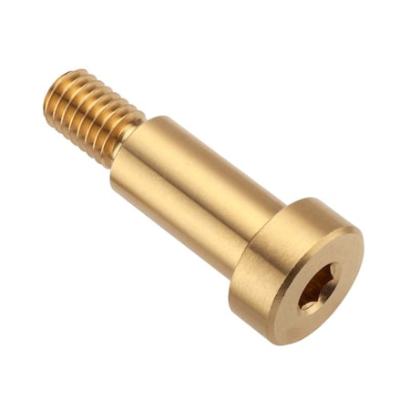 Ampg Shoulder Screw, 2A Thr Sz, 5/8 Thr Lg, 1 in Shoulder Lg, Brass STR55012C16