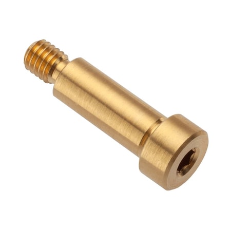 Ampg Shoulder Screw, 2A Thr Sz, 1/4 in Thr Lg, 5/8 in Shoulder Lg, Brass STR55014F10