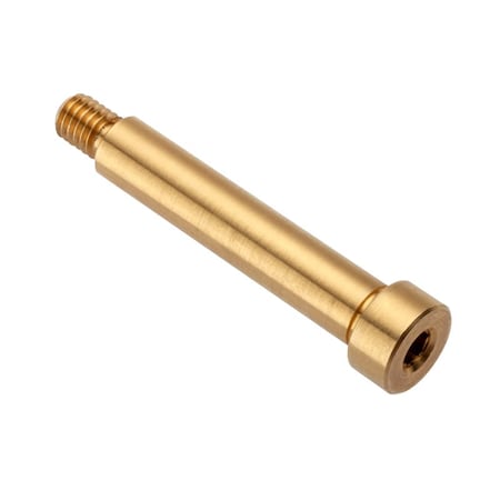 Ampg Shoulder Screw, 2A Thr Sz, 1/4 in Thr Lg, 1-1/4 in Shoulder Lg, Brass STR55014F20